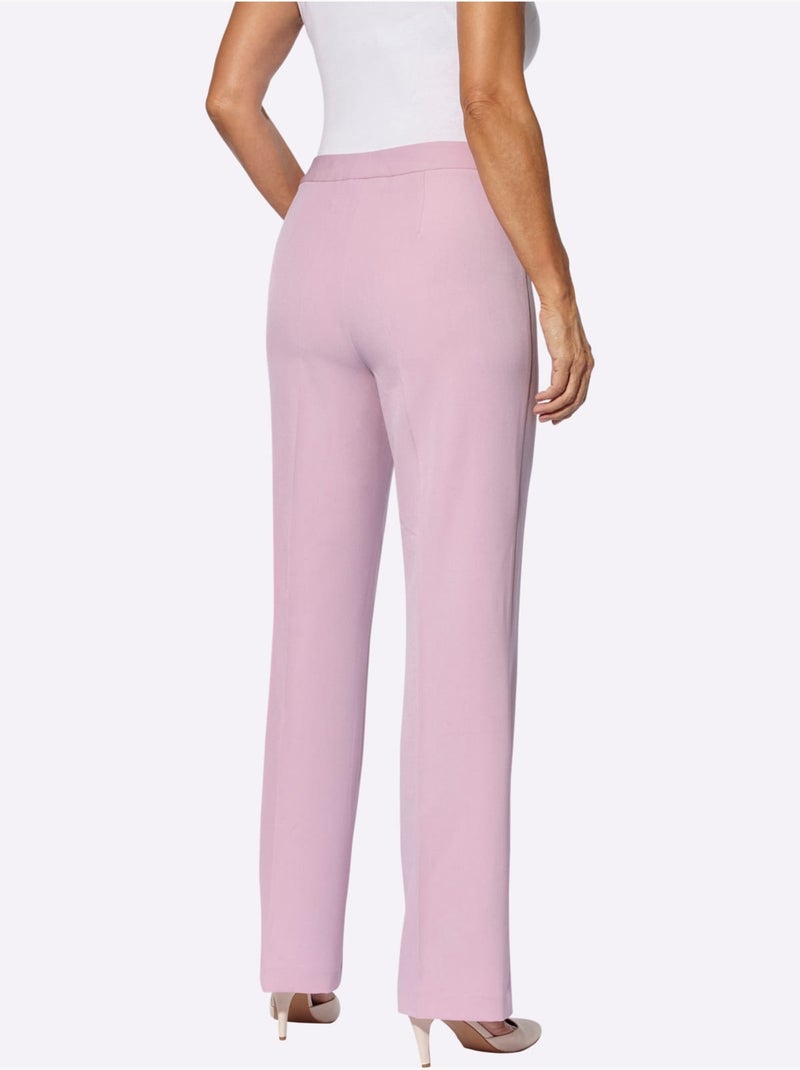 Pantalon Plis Repassés, Effet Affinant - Taille Standard - Witt Rose - Kiabi