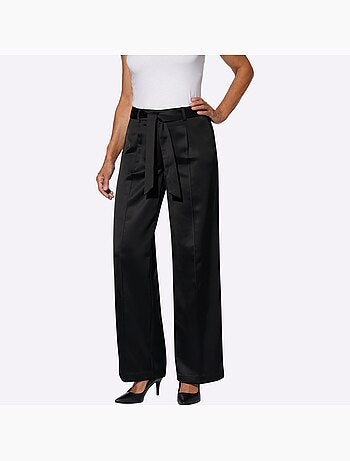 Pantalon Plissé 64% Viscose - Taille Courte - Witt
