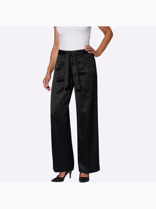 Pantalon Plissé 64% Viscose - Taille Courte - Witt - Kiabi
