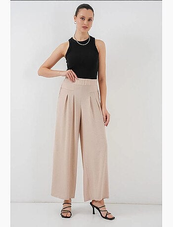 Pantalon plissé à jambe large bdart