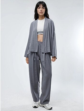 Pantalon plissé à jambes larges busem