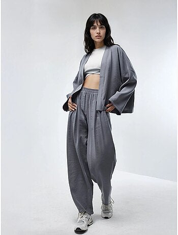 Pantalon plissé à jambes larges busem