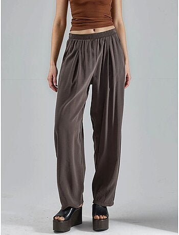 Pantalon plissé à jambes larges busem