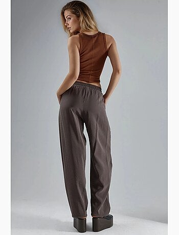 Pantalon plissé à jambes larges busem