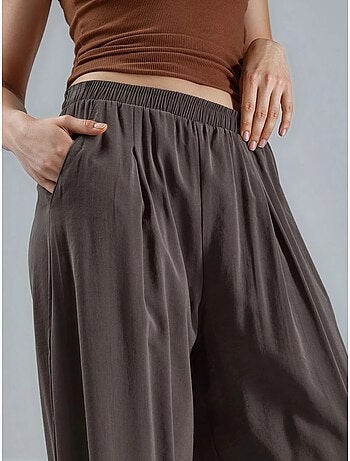 Pantalon plissé à jambes larges busem