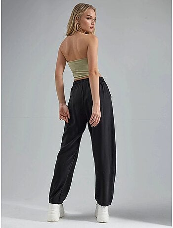 Pantalon plissé à jambes larges busem