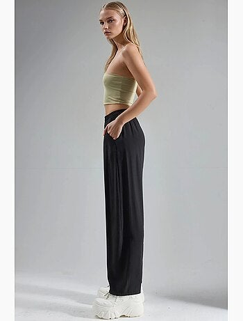 Pantalon plissé à jambes larges busem