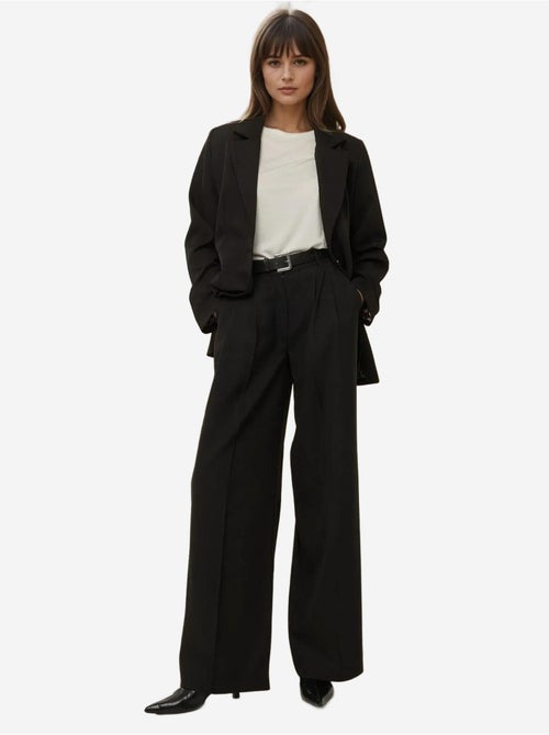 Pantalon plissé à jambes larges - Kiabi