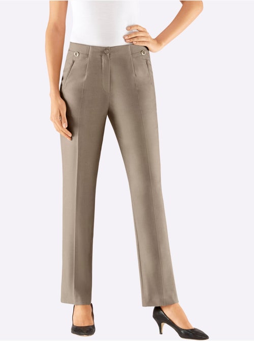 Pantalon Plissé Avec Viscose - Taille Courte - Witt - Kiabi