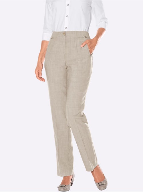 Pantalon Plissé Avec Viscose - Taille Extra Courte - Witt - Kiabi