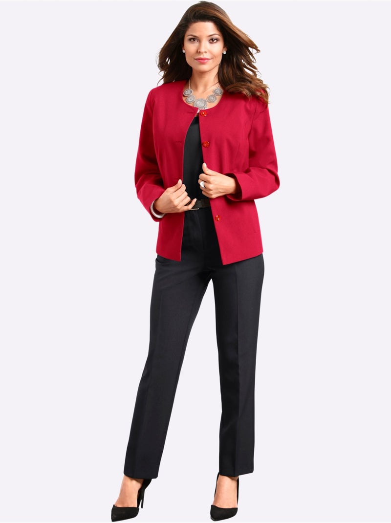Pantalon Plissé Ceinture élastique Confortable - Taille Courte - Moda Vilona Noir - Kiabi
