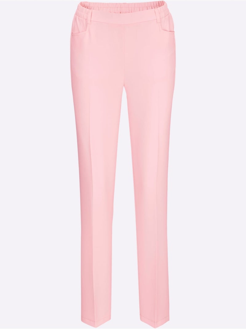 Pantalon Plissé Ceinture élastique Confortable - Taille Courte - Moda Vilona Rose - Kiabi