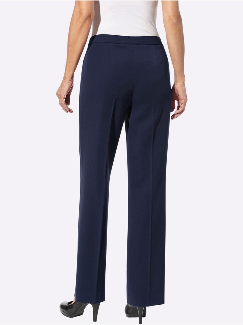 Pantalon Plissé Coupe Large Mode - Taille Courte - Witt Bleu marine - Kiabi