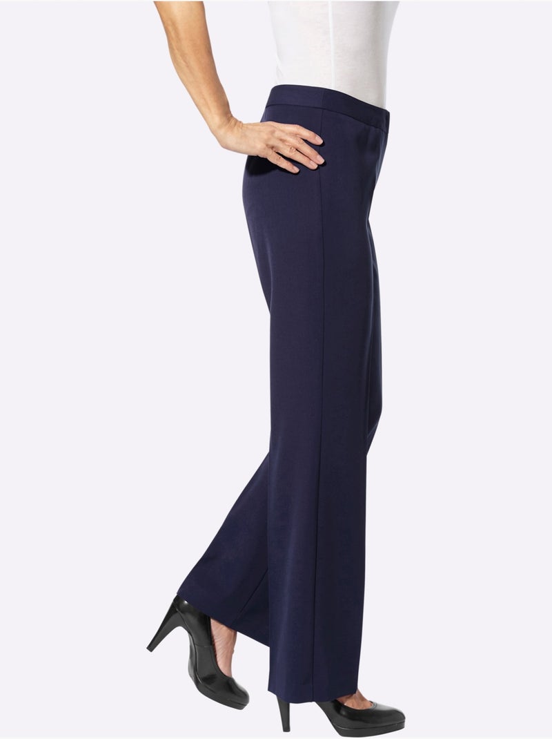 Pantalon Plissé Coupe Large Mode - Taille Standard - Witt Bleu marine - Kiabi