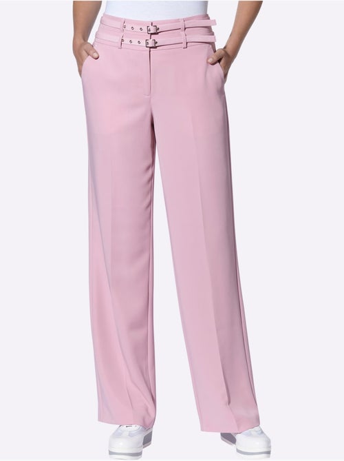 Pantalon plissé double ceinture - taille standard - helline - Kiabi Pantalon plissé double ceinture - taille standard - helline - Kiabi