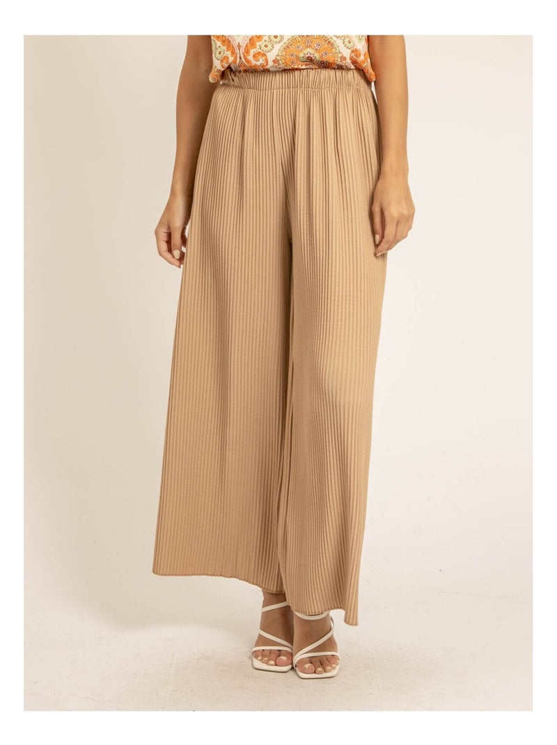 Pantalon plissé ELOU Beige - Kiabi