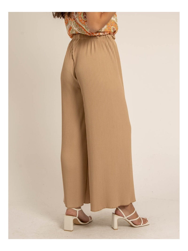 Pantalon plissé ELOU Beige - Kiabi