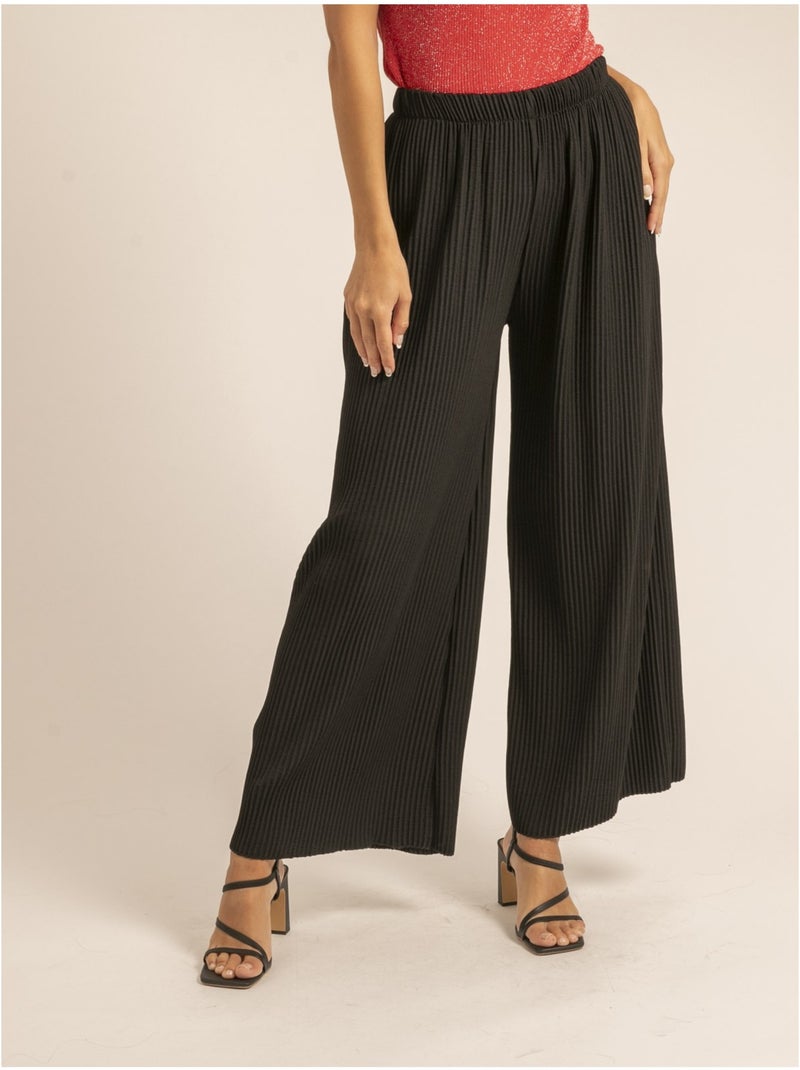 Pantalon plissé ELOU Noir - Kiabi