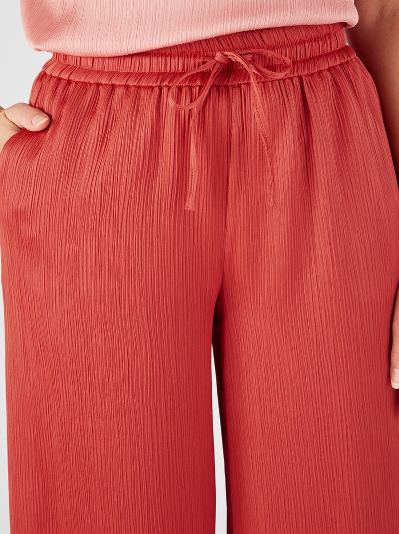 Pantalon plissé permanent - Damart Rouge - Kiabi