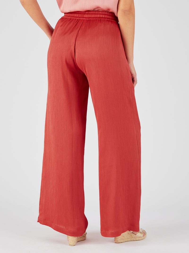 Pantalon plissé permanent - Damart Rouge - Kiabi