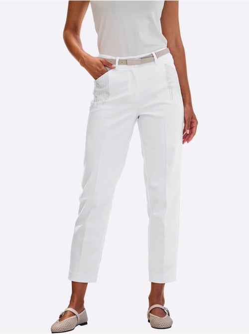 Pantalon Plissé Petites Pierres Fantaisie - Taille Standard - helline - Kiabi
