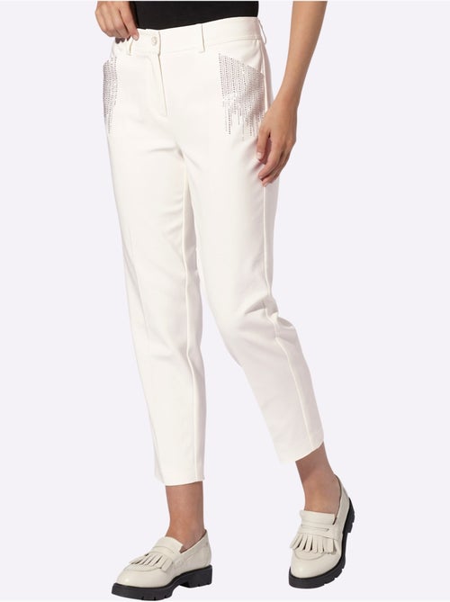 Pantalon Plissé Petites Pierres Fantaisie - Taille Standard - helline - Kiabi