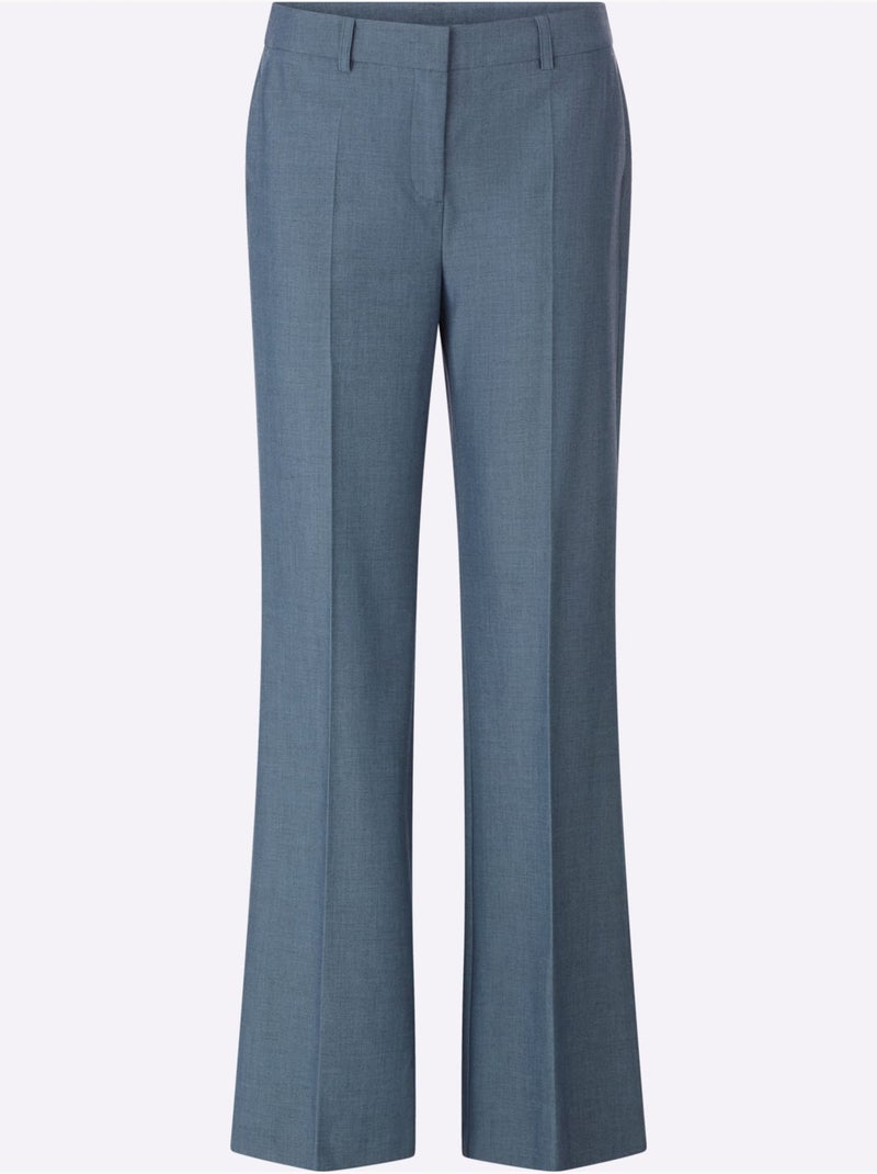 Pantalon plissé plis repassés, effet affinant - taille standard - helline Bleu gris - Kiabi