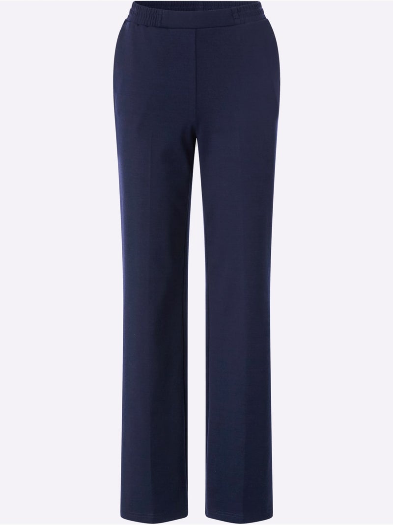 Pantalon plissé plis repassés soignés - Taille standard - moda vilona Bleu marine - Kiabi