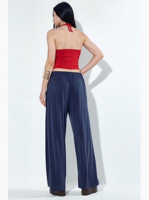 Pantalon plissé taille haute à jambes larges busem - Kiabi Pantalon plissé taille haute à jambes larges busem - Kiabi