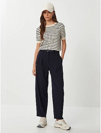 Pantalon plissé taille haute à jambes larges istanbul
