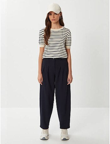 Pantalon plissé taille haute à jambes larges istanbul