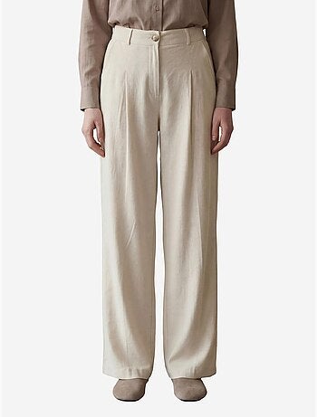 Pantalon plissé taille haute à jambes larges my fashion