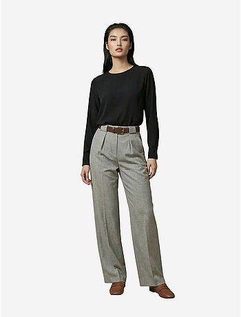Pantalon plissé taille haute à jambes larges my fashion