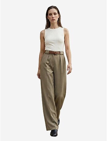 Pantalon plissé taille haute à jambes larges my fashion