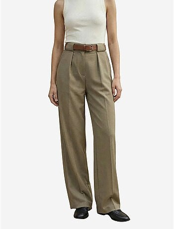 Pantalon plissé taille haute à jambes larges my fashion