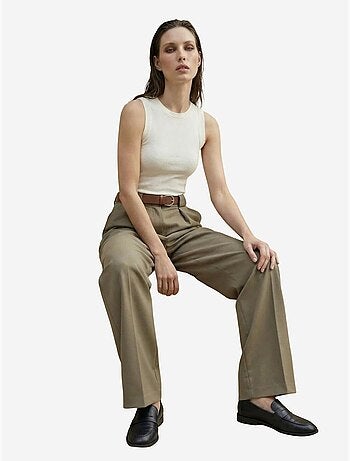 Pantalon plissé taille haute à jambes larges my fashion