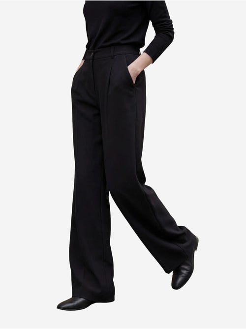 Pantalon plissé taille haute à jambes larges my fashion - Kiabi Pantalon plissé taille haute à jambes larges my fashion - Kiabi