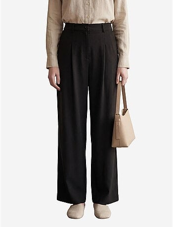 Pantalon plissé taille haute à jambes larges my fashion