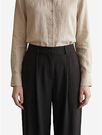 Pantalon plissé taille haute à jambes larges my fashion
