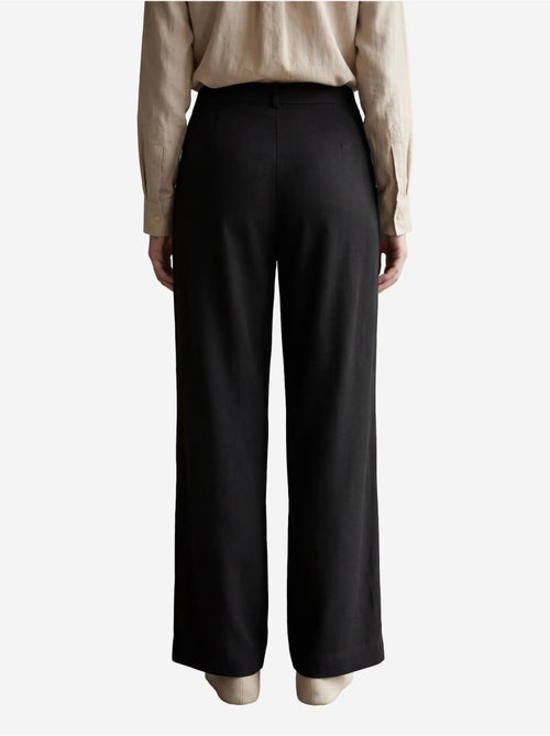 Pantalon plissé taille haute à jambes larges my fashion - Kiabi Pantalon plissé taille haute à jambes larges my fashion - Kiabi