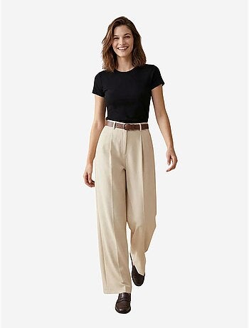 Pantalon plissé taille haute à jambes larges my fashion
