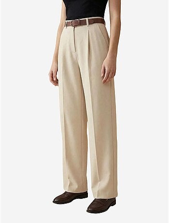 Pantalon plissé taille haute à jambes larges my fashion