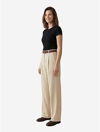 Pantalon plissé taille haute à jambes larges my fashion