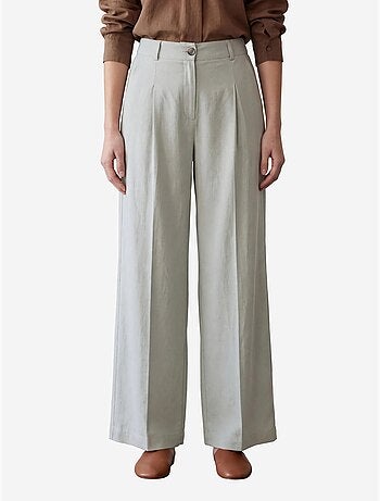 Pantalon plissé taille haute à jambes larges my fashion