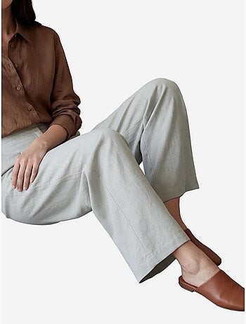 Pantalon plissé taille haute à jambes larges my fashion