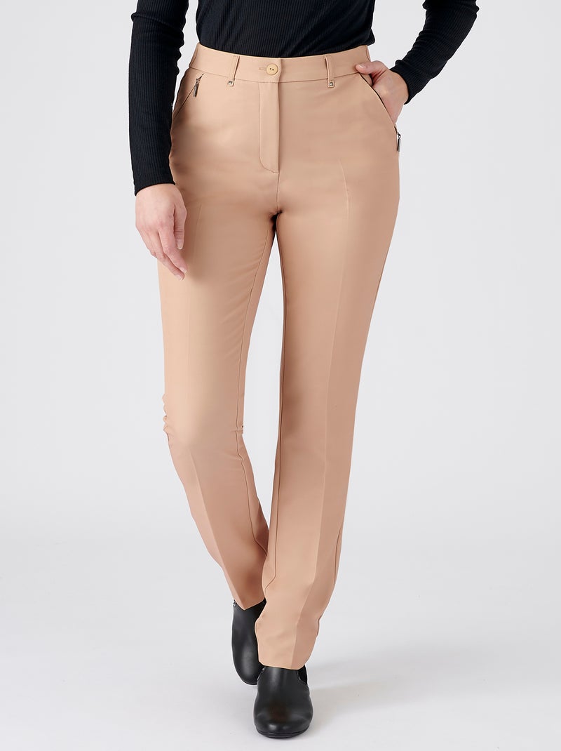 Pantalon poches zippées Perfect Fit by Damart - Damart Beige - Kiabi