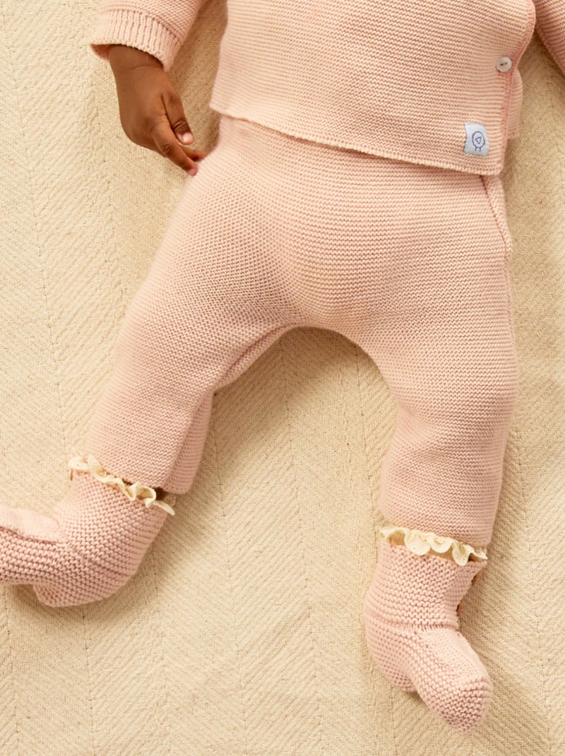 Pantalon point mousse 'La Manufacture de Layette' - Made in France Rose - Kiabi