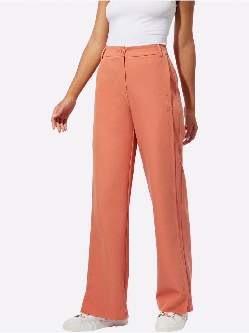 Pantalon Polyester Recyclé - Taille Courte - helline Orange - Kiabi