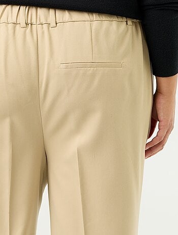 Pantalon pour femme en toile à coupe droite