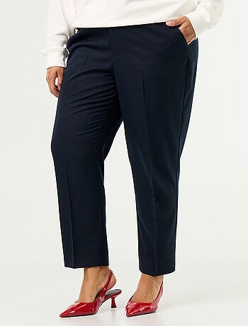 Pantalon pour femme en toile à coupe droite